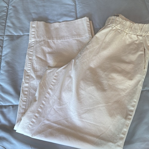 Everlane The Easy Pant Cotton Wide-Leg Pull On Elastic Waist Trousers M - Picture 7 of 8